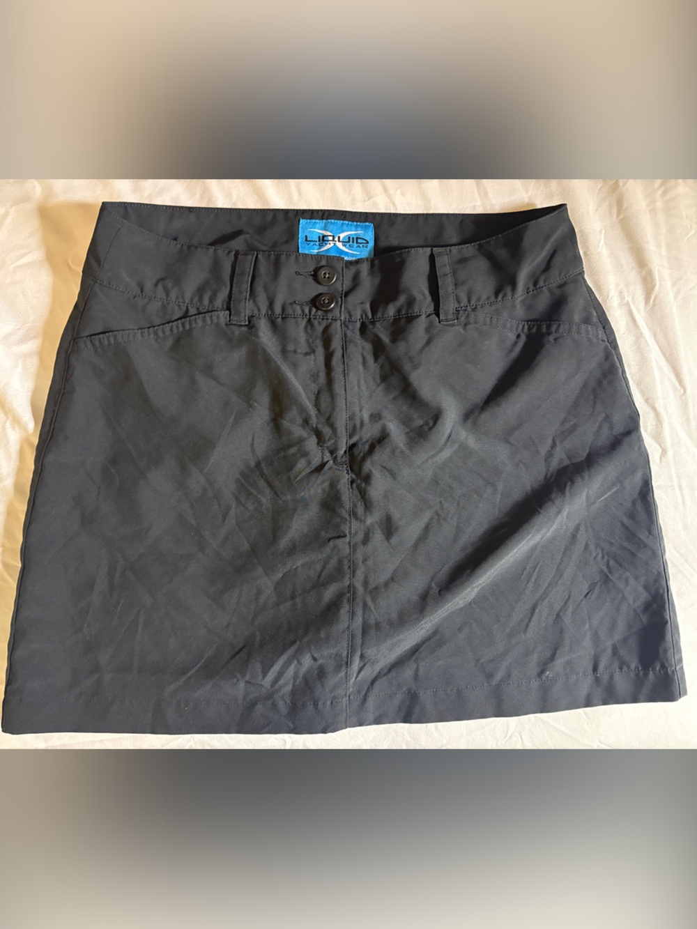 Black Women's Skort yacht wear liquid blue